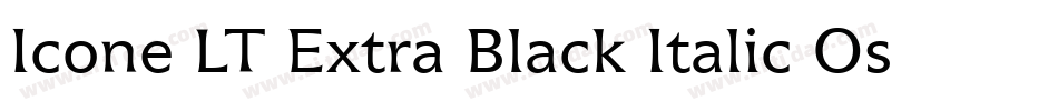 Icone LT Extra Black Italic OsF字体转换